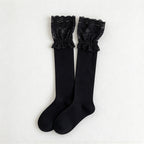 CouldNook Lace Cuff Socks - Wide Floral Trim And Two Lengths