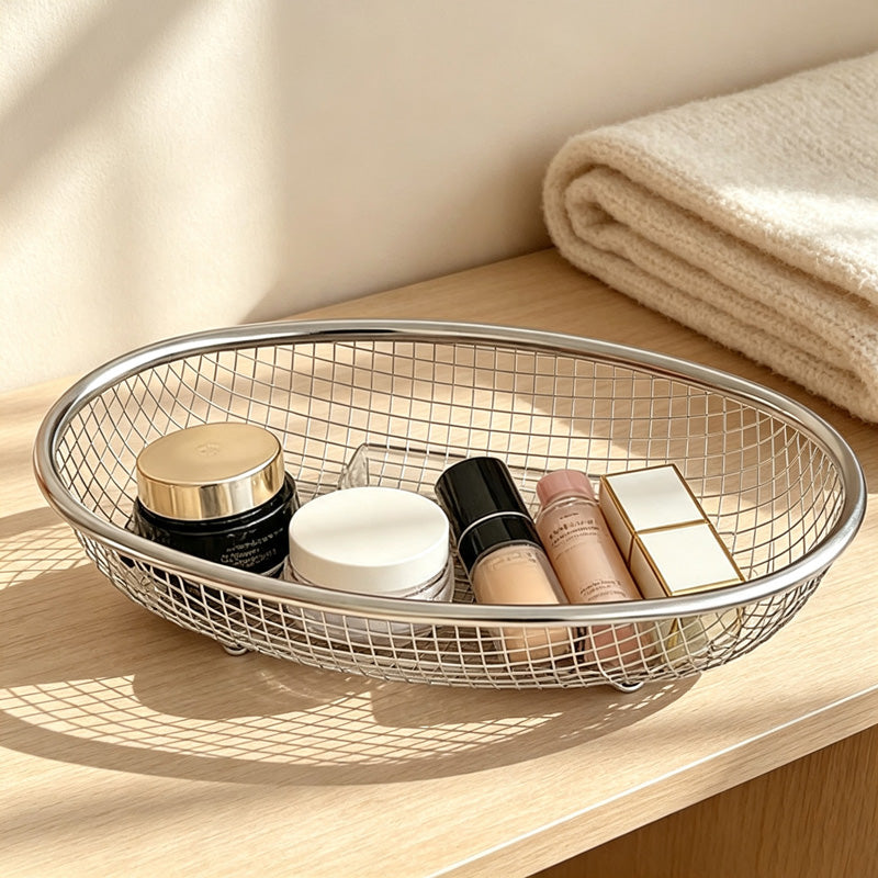 CloudNook Wire Mesh Basket‑Stainless Steel Storage