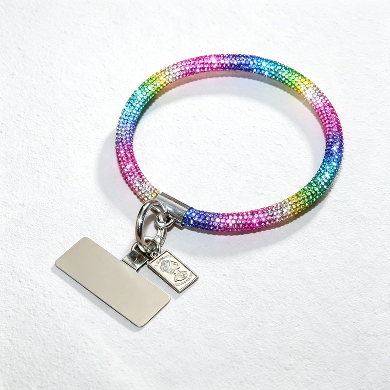 CouldNook Rhinestones Set Phone Strap with Rounded Links