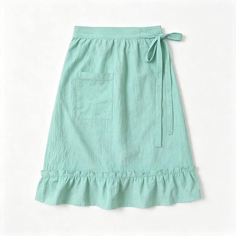CouldNook Solid Gathered Apron - Flowing Color Choice Layer