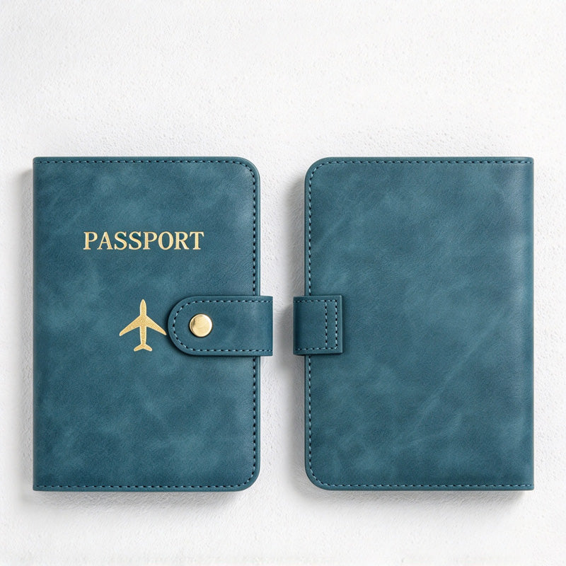 CouldNook Passport Holder - Snap Strap and Multiple Interior Card Pockets