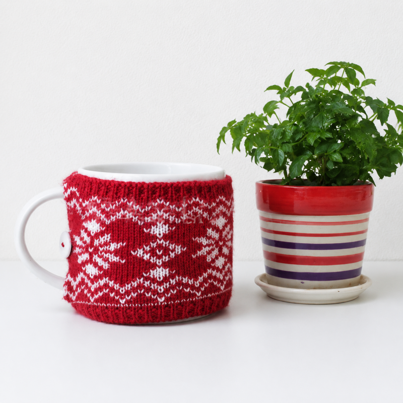 CouldNook Knit Cup Sleeve - Assorted Patterns and Cable Textures