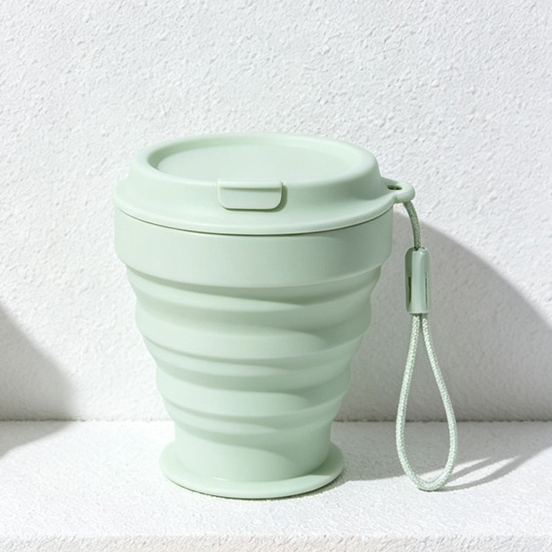 CouldNook Collapsible Silicone Cup - Accordion Sides and Attached Hanging Loop