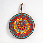 CouldNook Patterned Ceramic Coaster - Round Motifs and Cord-Edged Trivets