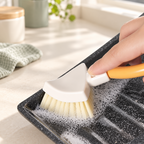 CouldNook Triangular Cleaning Brush - Folding Handle And Pointed Bristle Head