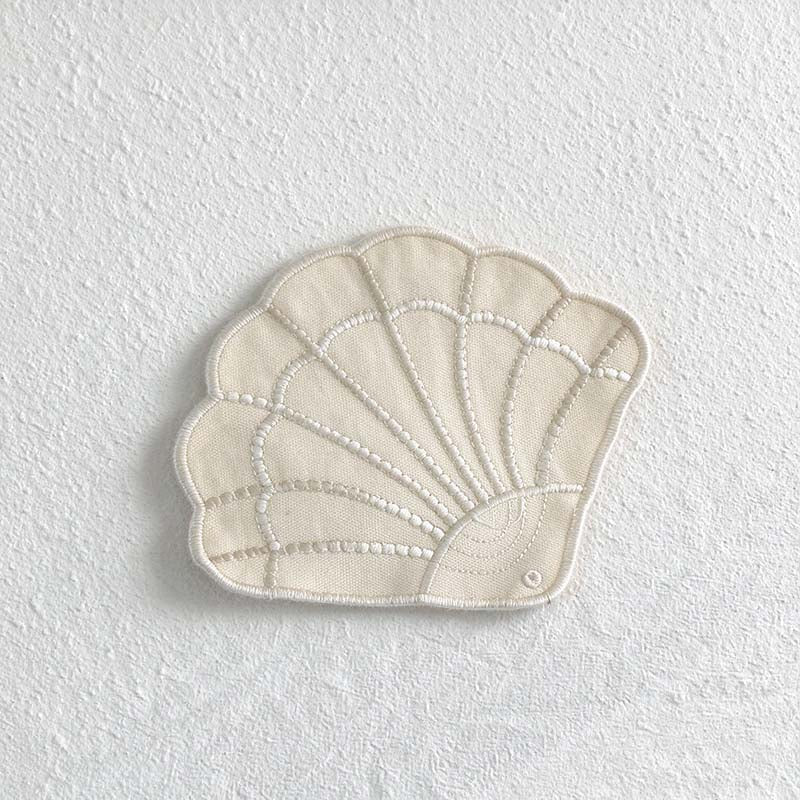 CouldNook Shell Embroidered Table Mat - Coastal Shapes