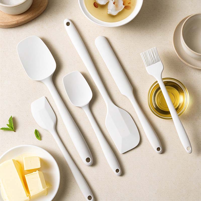 CouldNook Silicone Baking Tool Set - Six Coordinated Mixing Utensils