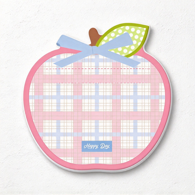 CouldNook Apple Coaster - Printed Bow and Colorful Patchwork Style Patterns