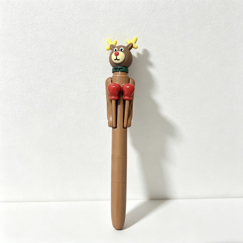CouldNook Christmas Boxing Ballpoint Pen - Character Topper and Moving Gloved Arms