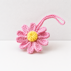CouldNook Yarn Daisy Bag Charm - Long Loop Attachment