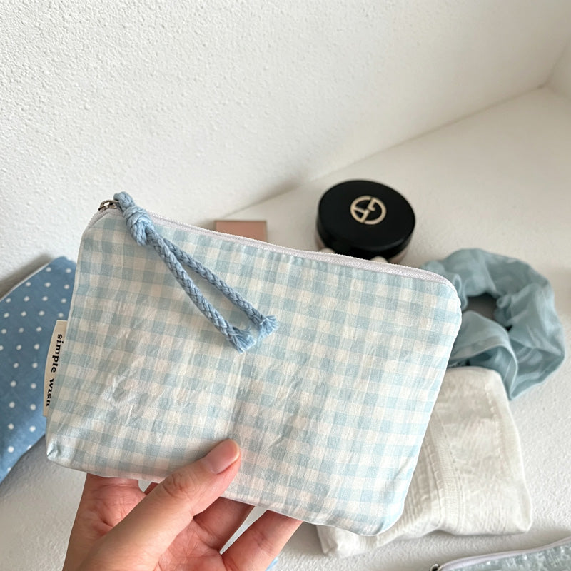 CouldNook Mini Coin Pouch - Seven Blue Textile Patterns