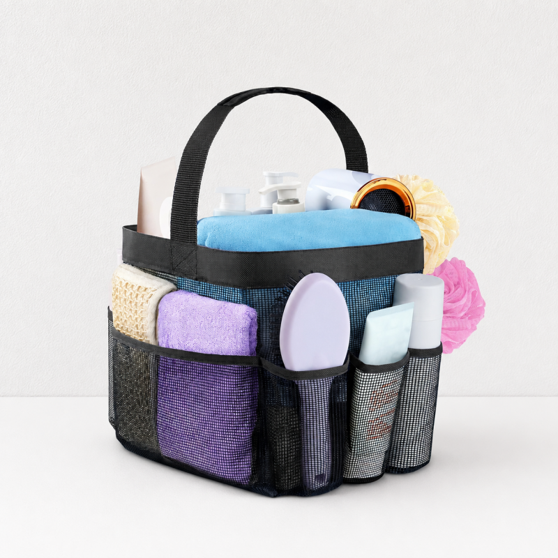 CouldNook Mesh Shower Caddy - Exterior Pockets and Carry Handles