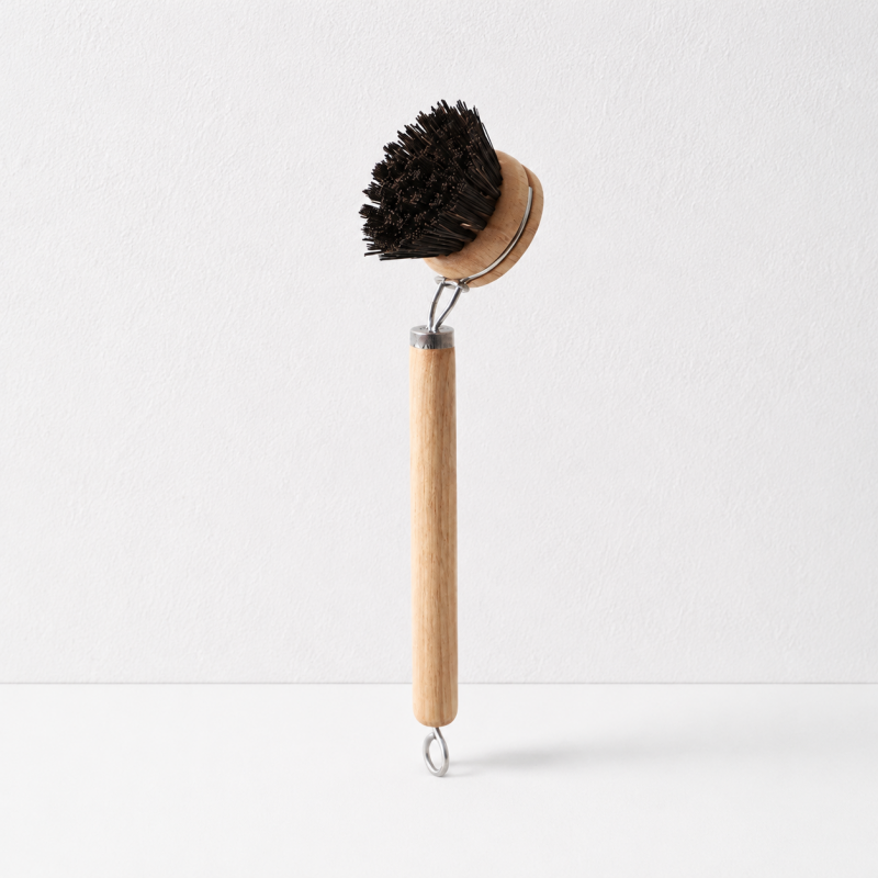 CouldNook Replaceable Head Dish Brush - Long Wood Handle Options