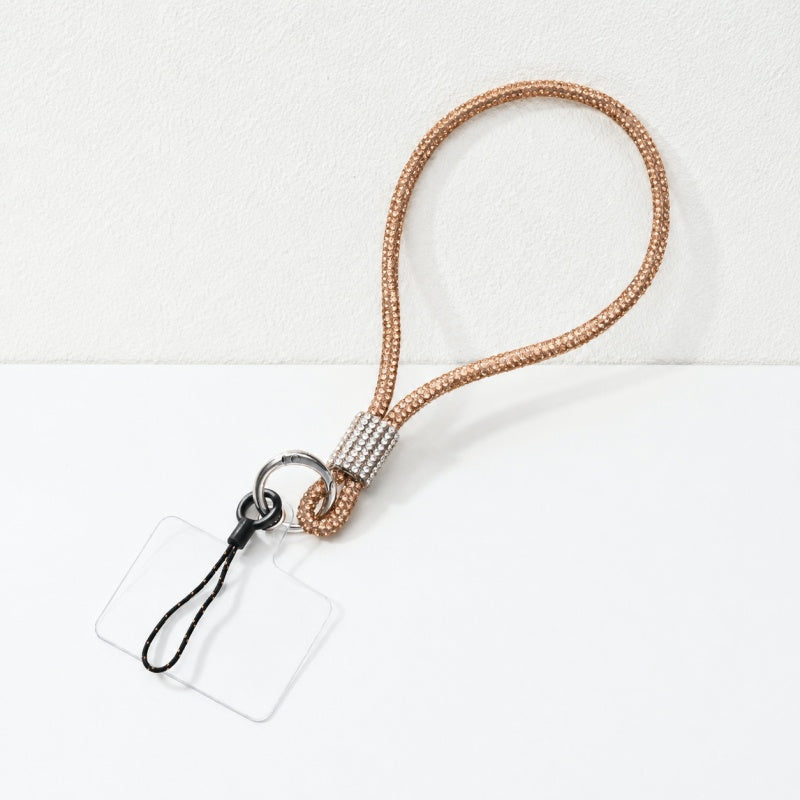 CouldNook Knotted Rhinestone Phone Wrist Strap - Clear Tether Tab