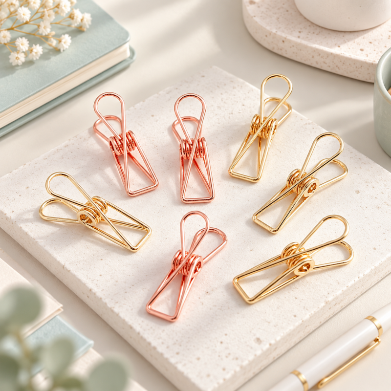 CouldNook Fish-Shaped Binder Clip - Gold and Rose Gold Options