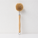 CouldNook Long Handle Dish Brush - Wood Grip and Bristle Choices