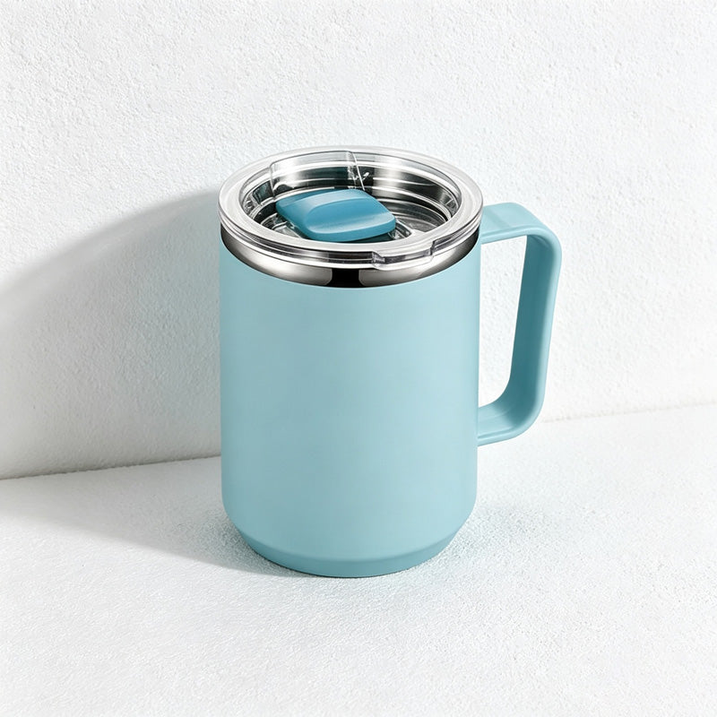 CouldNook Lidded Coffee Mug - Sliding Sip Cover and Side Handle