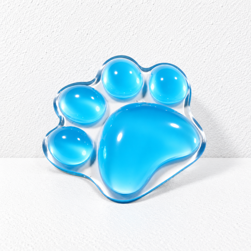 CouldNook Transparent Wrist Rest - Rounded Paw-Shaped Desk Cushion