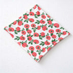 CouldNook Square Fabric Placemat - Crinkled Texture and Printed Floral Designs