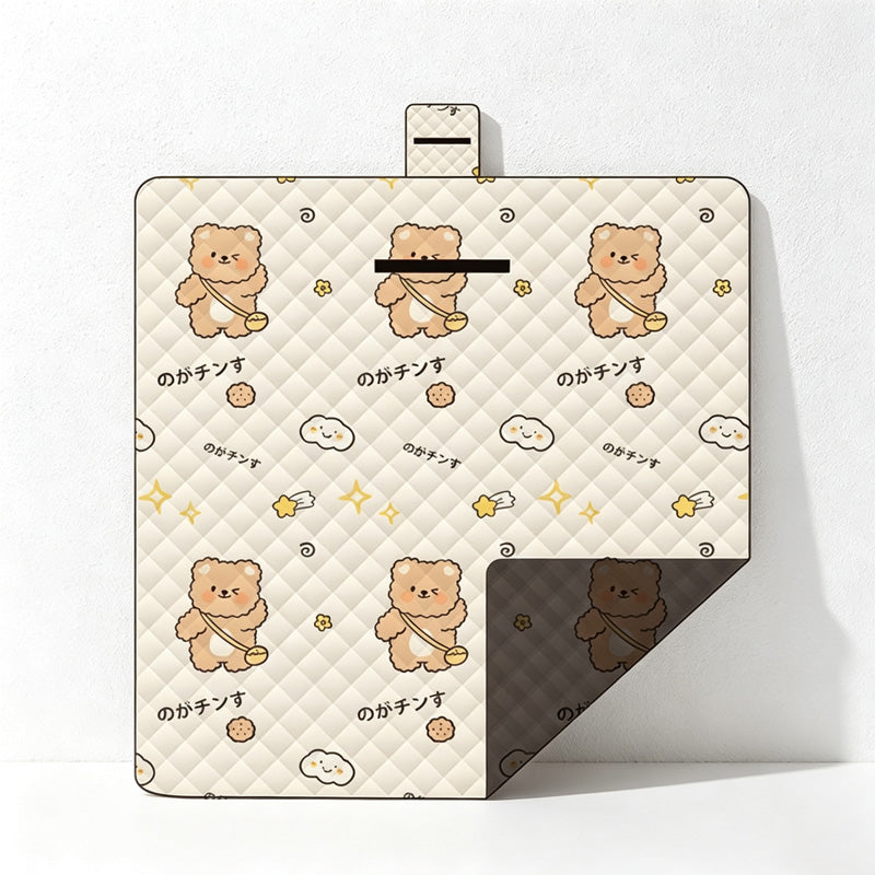 CouldNook Illustrated Game Picnic Mat - Foldable Family Design