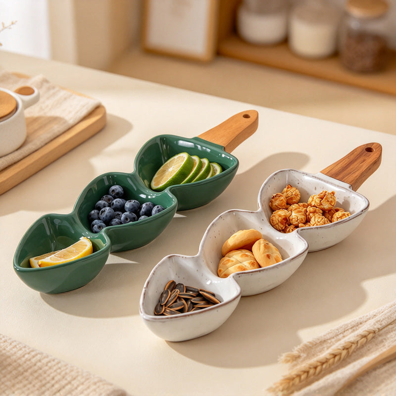 CouldNook Divided Serving Dish - Three Heart Bowls