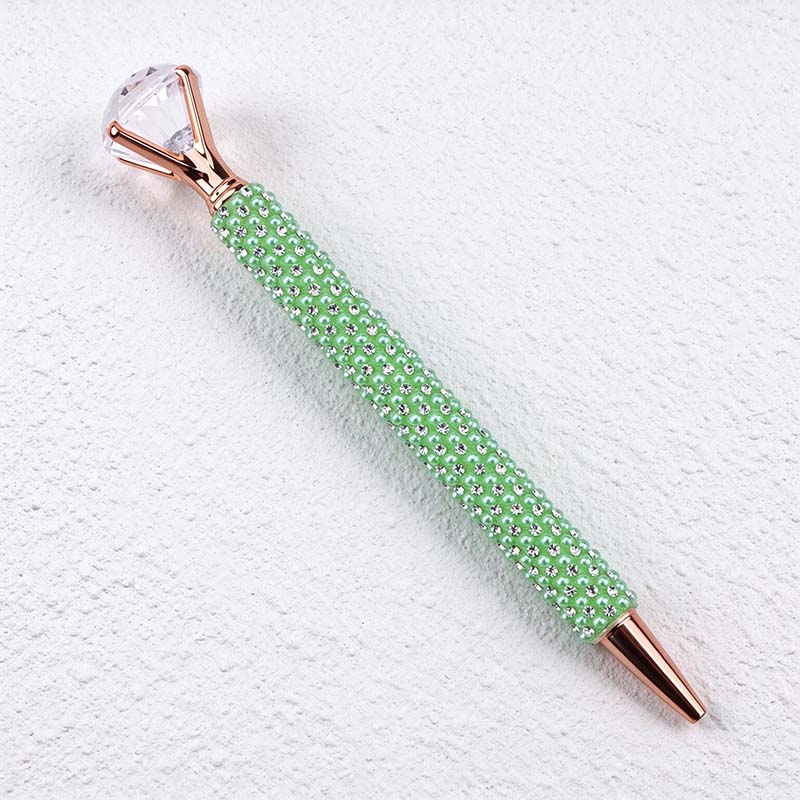 CouldNook Faceted Top Ballpoint Pen - Beaded Barrel And Open Prongs