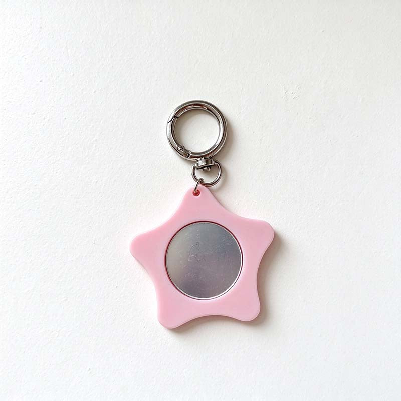 CouldNook Rounded Star Mirror Keychain - Circular Inset