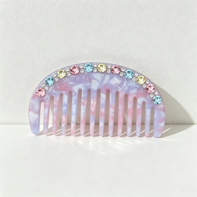 CouldNook Half Moon Stone Set Comb - Visible Tooth Profile