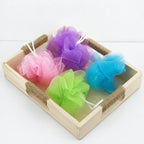 CouldNook Ice Cream Bath Pouf - Mesh Rosette and Hanging Loop