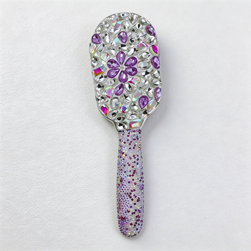 CloudNook Rhinestone Paddle Brush‑Air Cushion Hair Comb