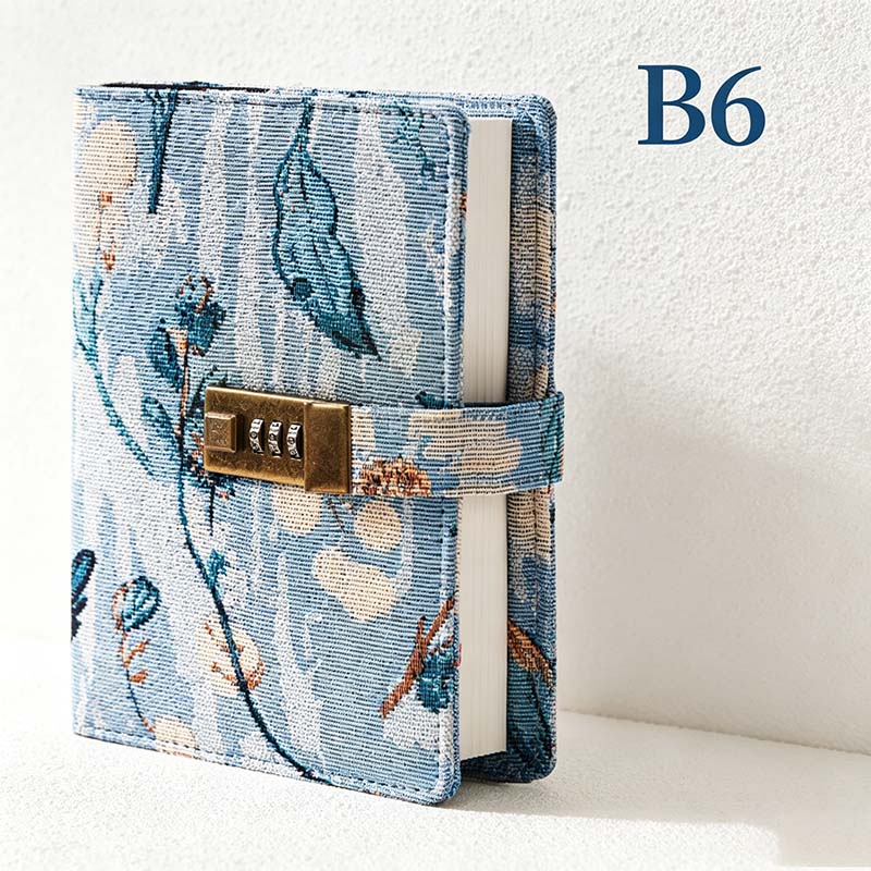 CouldNook B6 Locking Journal - Floral Fabric Cover Collection