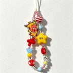 CloudNook Star Character Beaded Chain‑Cartoon Phone Wrist Lanyard