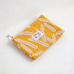 CouldNook Embroidered Zip Makeup Pouch - Cotton Lining And Nature Motifs