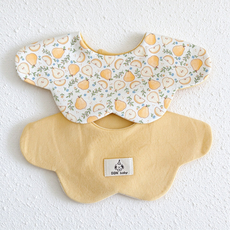 Waterproof Baby Bib with Reversible Scalloped Design