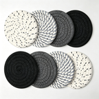 CouldNook Woven Round Drink Coaster - Warm Table Accent