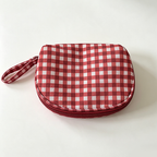 CouldNook Checked Cosmetic Bag - Vanity Storage Accent