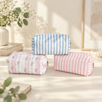 CouldNook Striped Makeup Pouch - Ring Zipper Pull