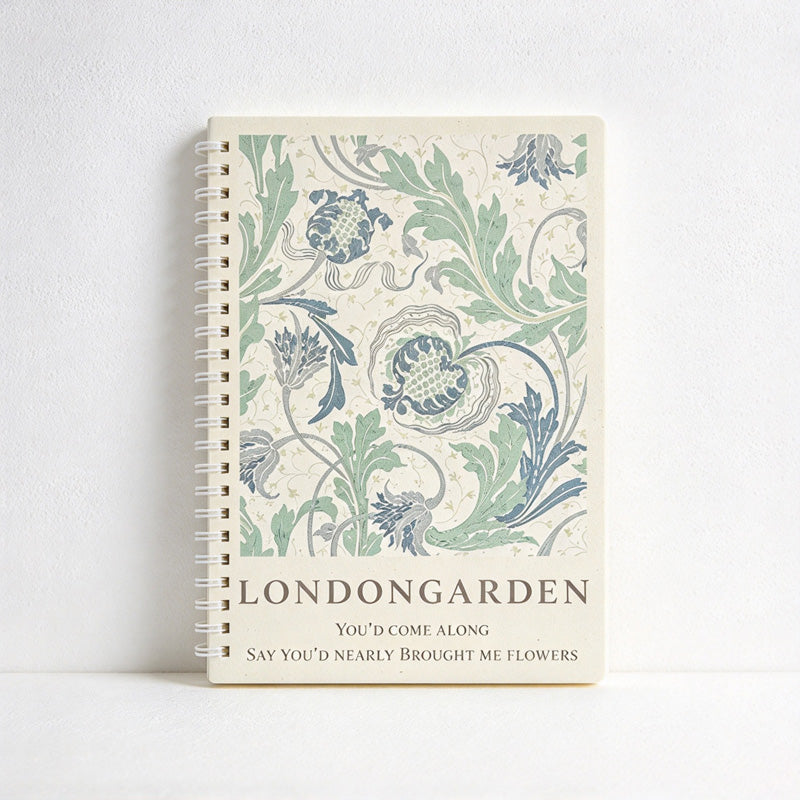 CouldNook Floral Spiral Notebook - Flexible PP Cover and Soft Coil Binding