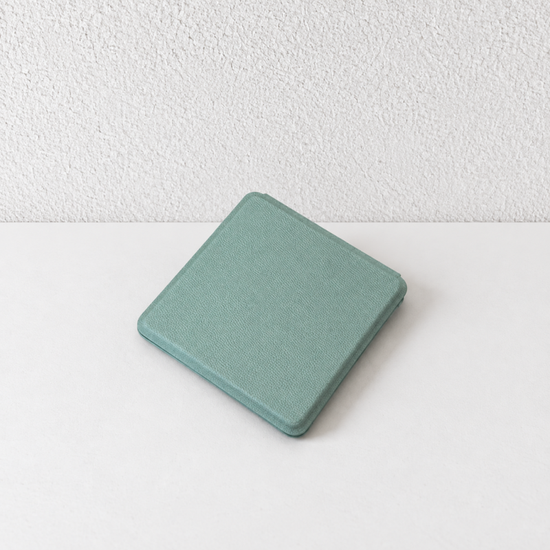 CouldNook Square Folding Mirror - Textured Cover And Dual Reflective Panels