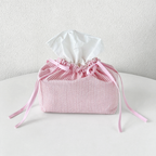 CouldNook Striped Drawstring Tissue Box - Colorful Desk Pouch