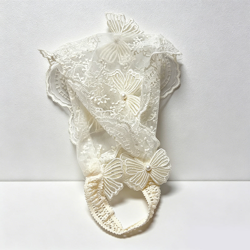 CouldNook Wide Hollow-Out Lace Headband - Aesthetic Floral Hair Accessory