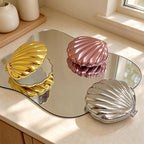 CouldNook Compact Mirror - Ribbed Seashell Shape