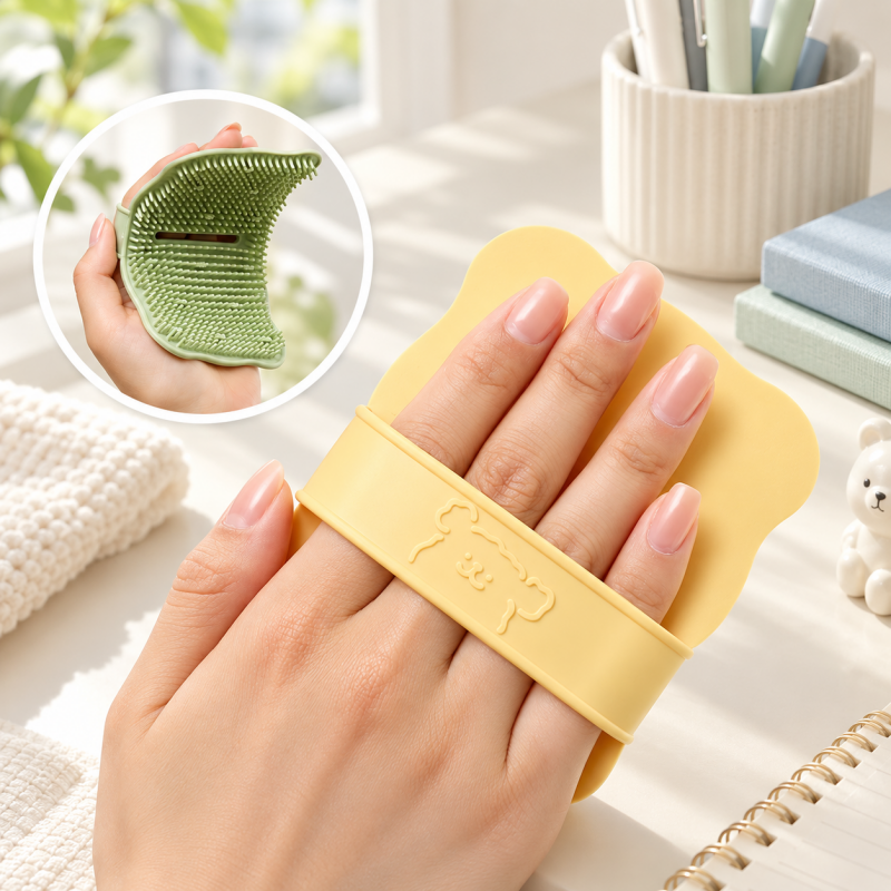 CouldNook Flexible Vegetable Brush - Dense Cleaning Nubs And Finger Strap