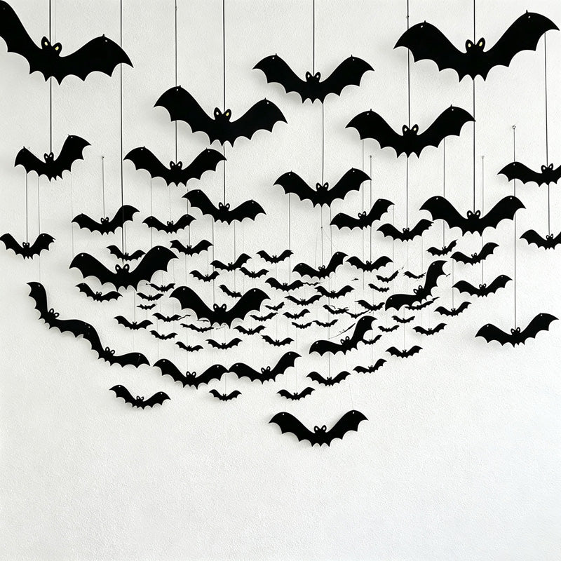 CloudNook Hanging Felt Bat Decor‑Halloween Party Ornament Set