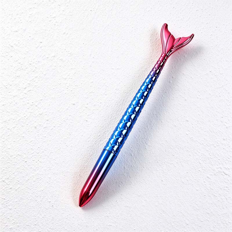 CouldNook Mermaid Tail Pen - Scaled Barrel And Reflective Gradient Finish
