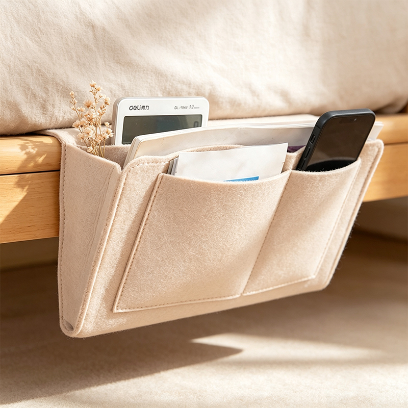 CouldNook Felt Bedside Organizer Bag for Calm Bedroom Storage