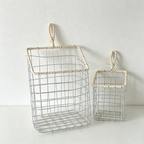 CouldNook Hanging Wire Storage Basket‑Wall‑Mount Iron Organizer for Kitchen & Household Sundries