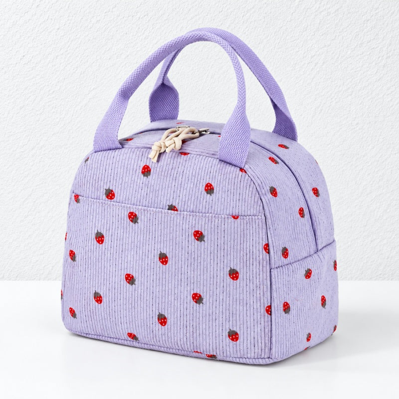 CouldNook Strawberry Lunch Bag - Curved Top and Front Pocket