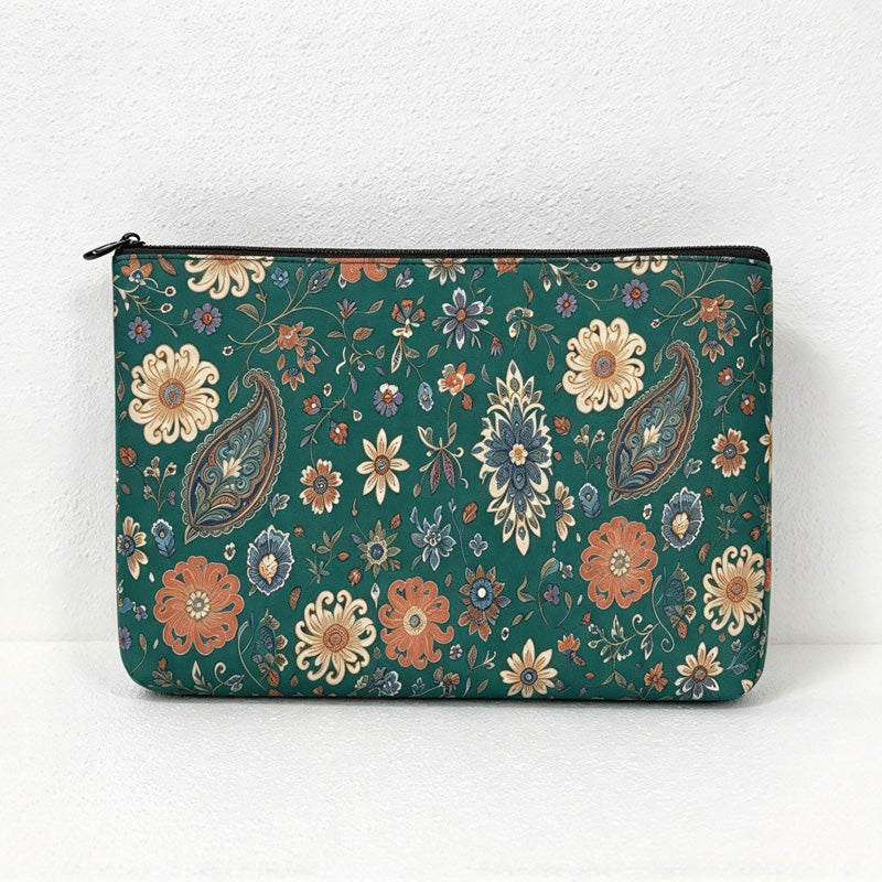 CouldNook Paisley Makeup Storage Bag - Floral Prints And Gusseted Base
