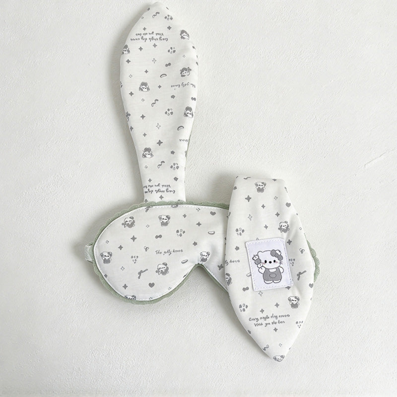 CouldNook Rabbit-Ear Sleep Mask - Delicate Printed Fabric and Long Ears